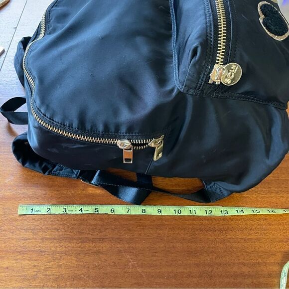 Stoney Clover Classic Backpack With Customized Fuzzy Heart Decals Gold Hardware - Picture 11 of 16